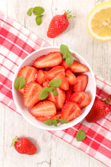 strawberry and mint