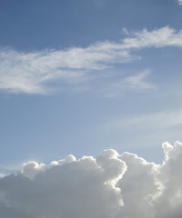 Fototapeta na wymiar White clouds in a Blue Sky
