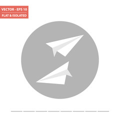 Paper plane flat icon isolated. Vector Illustration.