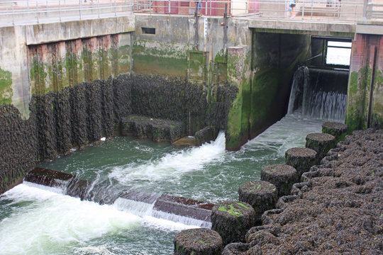 Lock at Le Treport, France