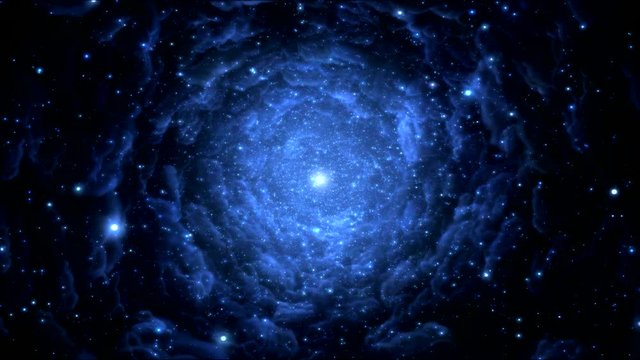 Colorful Space Travel Animation - Loop Blue