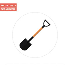 Shovel flat icon isolated. Vector Illustration.