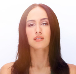 Fototapeta premium Beauty portrait of young, attractive, fresh, healthy and natural
