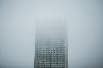 Building in the fog