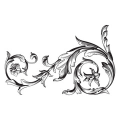 Classical baroque vector of vintage element for design. Decorative design element filigree calligraphy vector. You can use for wedding decoration of greeting card and laser cutting.