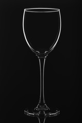Fototapeta premium transparent glass on black background