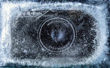 Vintage frozen ice camera