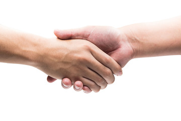 People handshake  concepts. Isolated on white background.