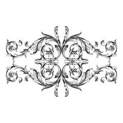 Classical baroque vector of vintage element for design. Decorative design element filigree calligraphy vector. You can use for wedding decoration of greeting card and laser cutting.