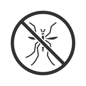 recommend clip art: Stop mosquitos sign glyph icon