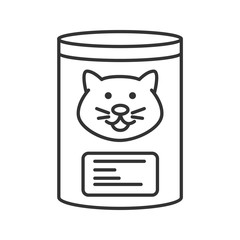 Canned cat food linear icon
