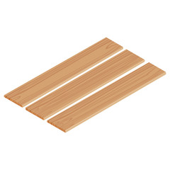 Isometric wooden planks