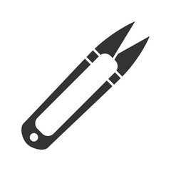 Sewing clippers glyph icon