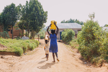 water cans in Uganda africa
