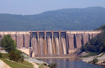 hydroelectric power plant on Drina river Perucac