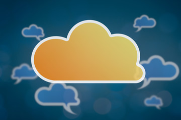 Clouds for idea with blank. Brainstorming concept