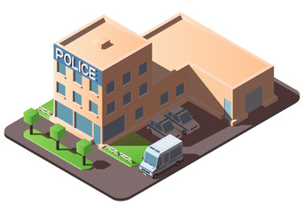 Isometric police department