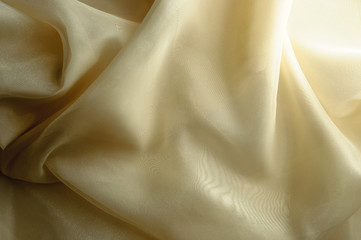 yellow closeup organza fabric wavy texture