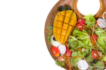 Green Vegetable Salad with clipping path