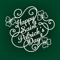 Typographic design template for Saint Patrick's Day