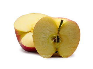 Fresh red apple isolated on white background
