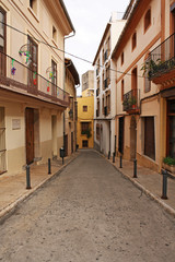 Fototapeta na wymiar Typical white village street in Spain
