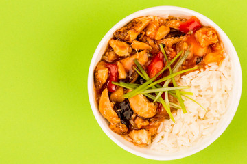Cantonese Style Sweet And Sour Chicken With Rice