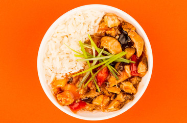 Cantonese Style Sweet And Sour Chicken With Rice