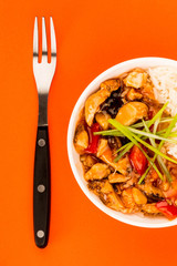 Cantonese Style Sweet And Sour Chicken With Rice