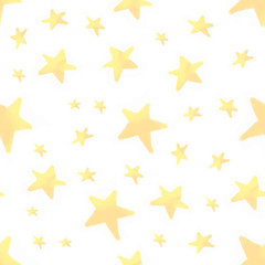 Cute colorful star seamless pattern. Funny festive background