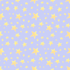 Cute colorful star seamless pattern. Funny festive background