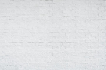 Backdrop of white brick wall texture.