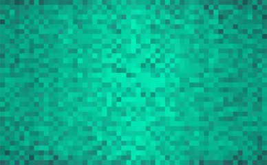 Turquoise abstract grunge background - Illustration, 
Mosaic grunge green background, 
Squares Of Light And Dark turquoise colour, 
Green shapes of mosaic style
