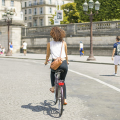 Riding bike in Paris 