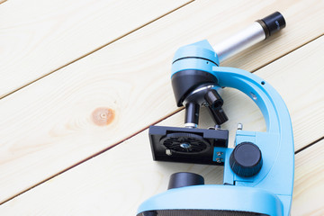 Chemistry class makes chemistry experiment. STEM. Robotics, mechanic, chemistry, biology. Modern education. Fun and interesting. White boards background Top view