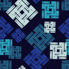 Seamless geometric pattern. The texture of the colored cells. Scribble texture. Textile rapport.