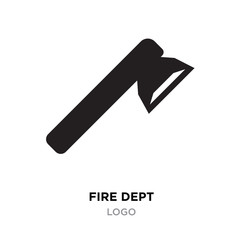 fire dept logo, Vector Illustration, axe icon isolated on background