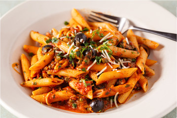 Penne Puttanesca Dish