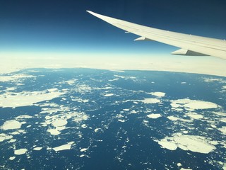 Flying over Antarctica