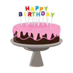 Geburtstagskuchen rosa - Happy Birthhday