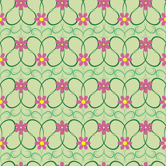 Abstract floral seamless pattern