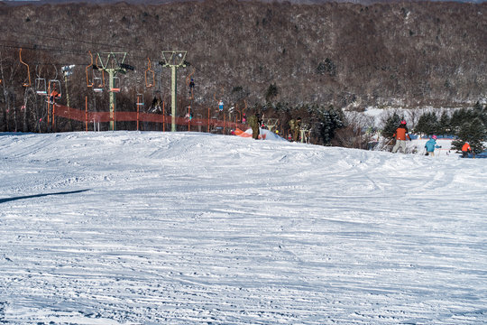 快晴の日のスキー場 / 北海道のスキー場
