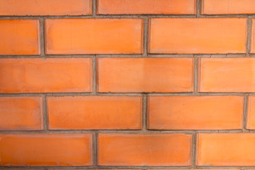 Obraz premium Wall of red brick . Red brick background