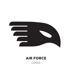 air force logo images, black eagle vector icon design isolated