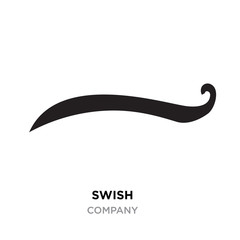 Black swish logo for company, Vector Swooshes, Whooshes, and Swashes