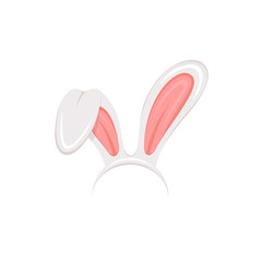 Easter rabbit ears on white background