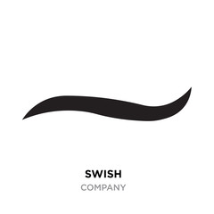 Black swish logo for company, Vector Swooshes, Whooshes, and Swashes