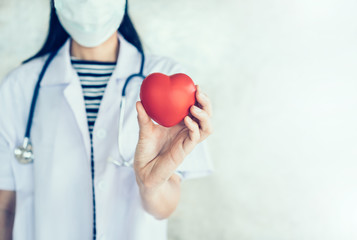 Doctor holding Heart and stethoscope