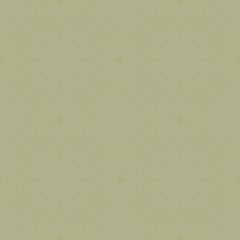 Olive green floral seamless pattern