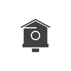 Birdhouse, nesting box vector icon. filled flat sign for mobile concept and web design. Bird house simple solid icon. Symbol, logo illustration. Pixel perfect vector graphics